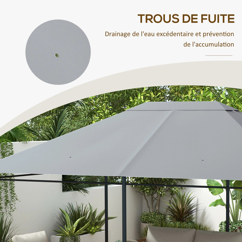 Tenda da giardino ¨C zephmum ¨C 3x4 m grigio chiaro