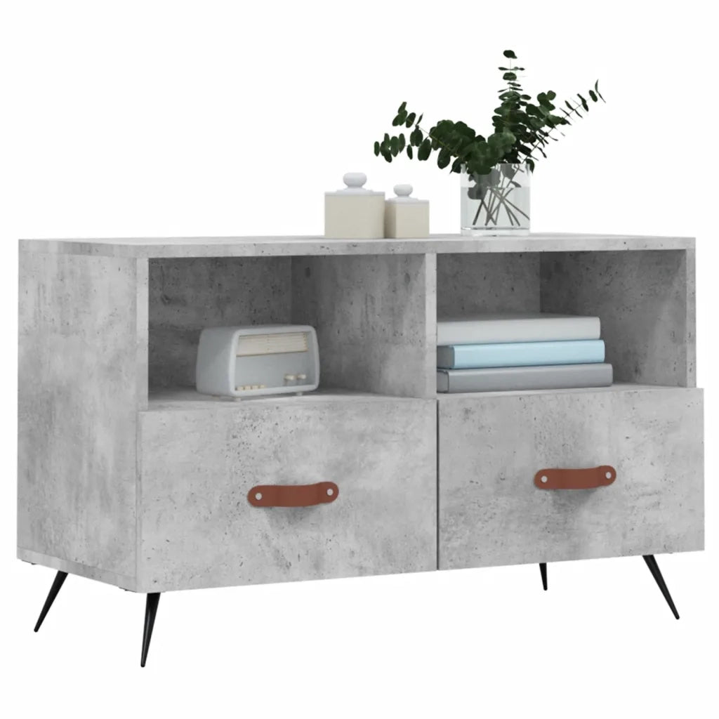 Mobile per TV Grigio Cemento 80x36x50 cm Legno Multistratocod mxl 104294