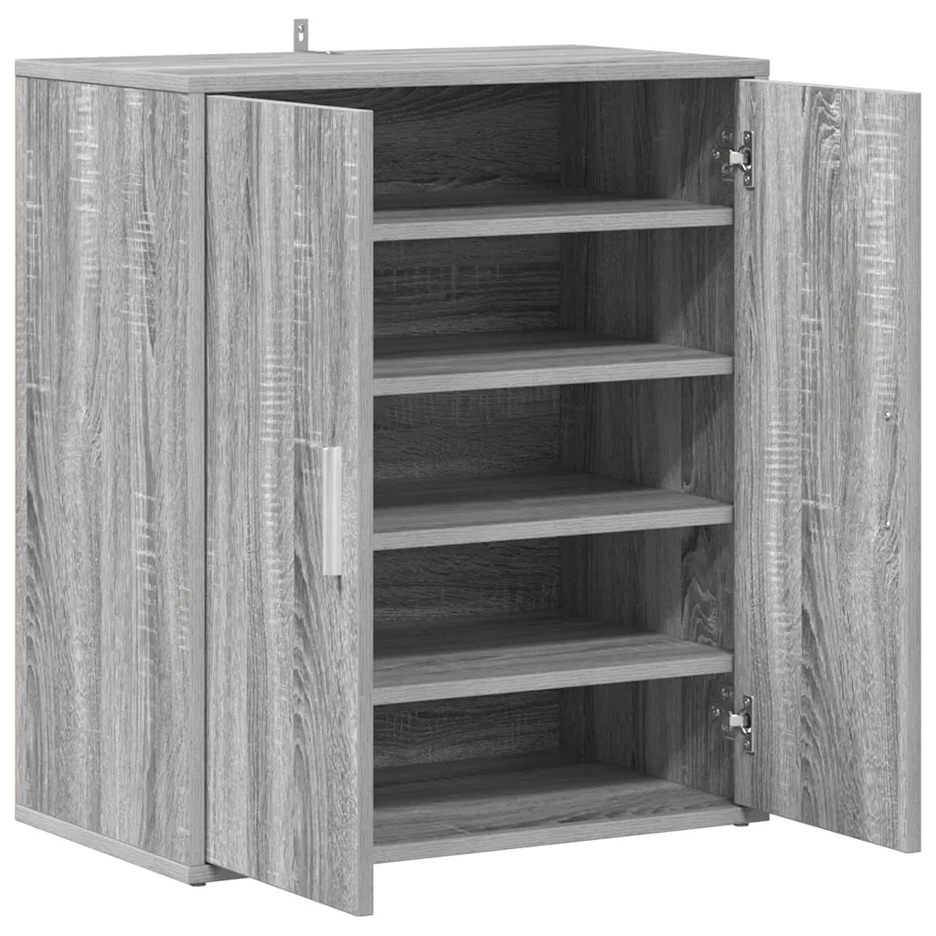 Scarpiera Grigio Sonoma 60x35x70 cm in Legno Multistrato