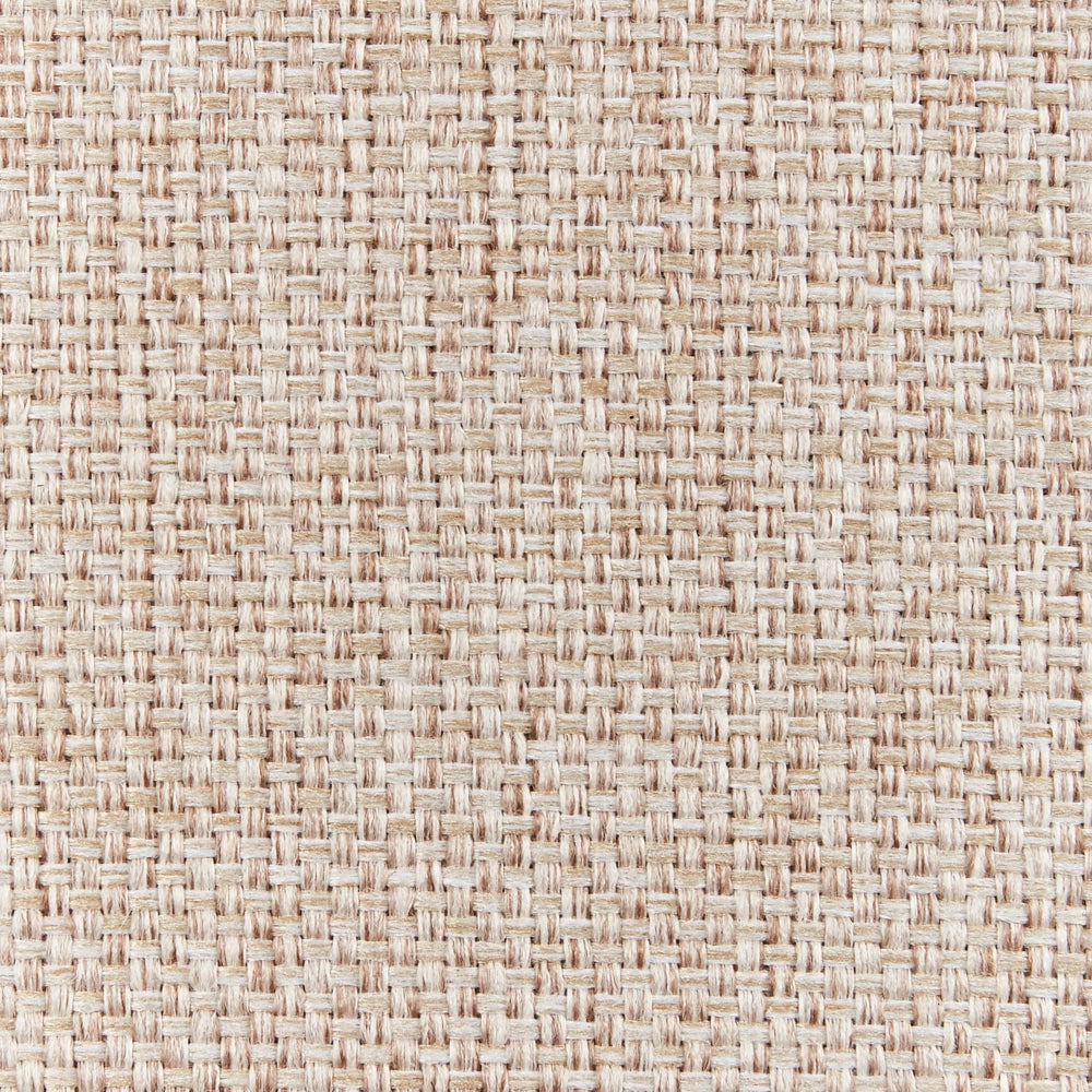 Poltrona da salotto con rivestimento in tessuto beige con struttura in legno stile retrò