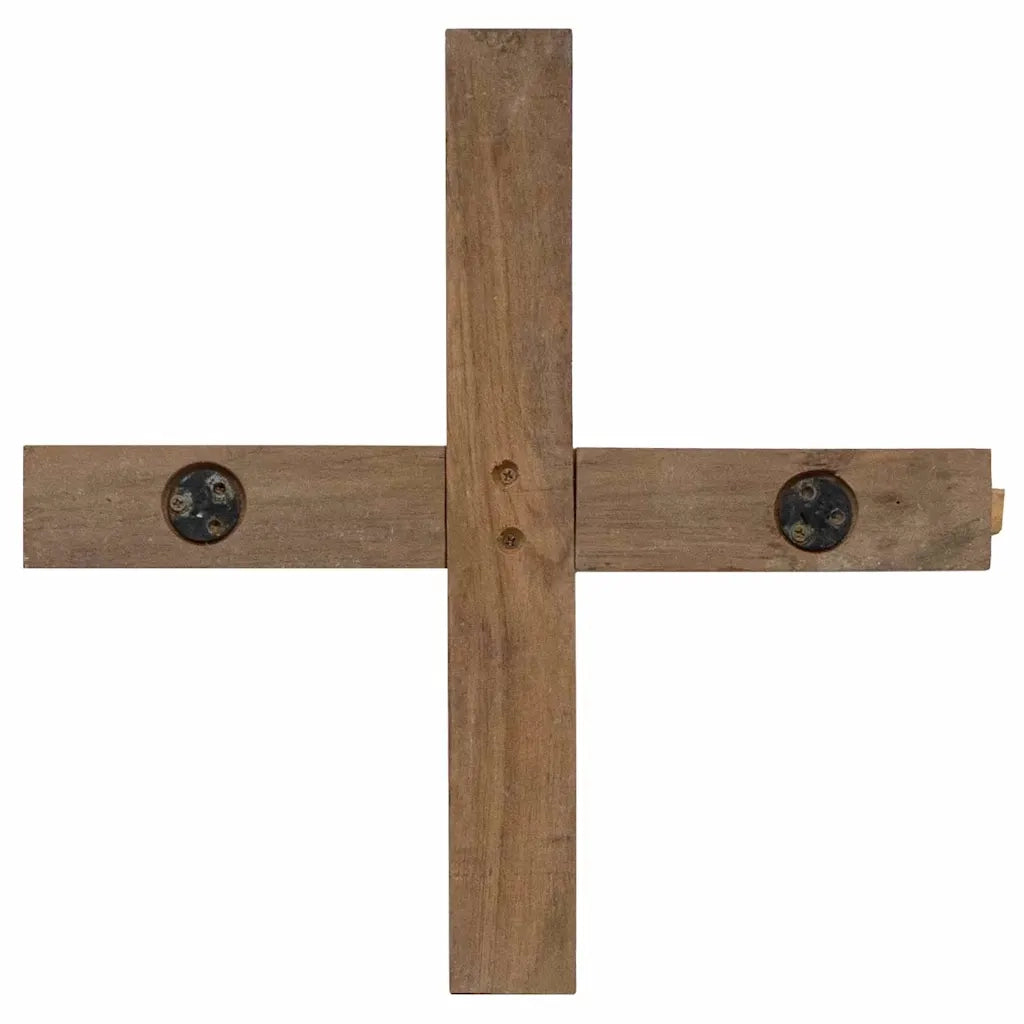 Albero di Natale Marrone 90 cm Legno massello di teak