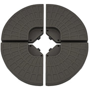Piedi di zavorra per ombrellone ¨C zephmum ¨C 100x100x10 cm HDPE marrone
