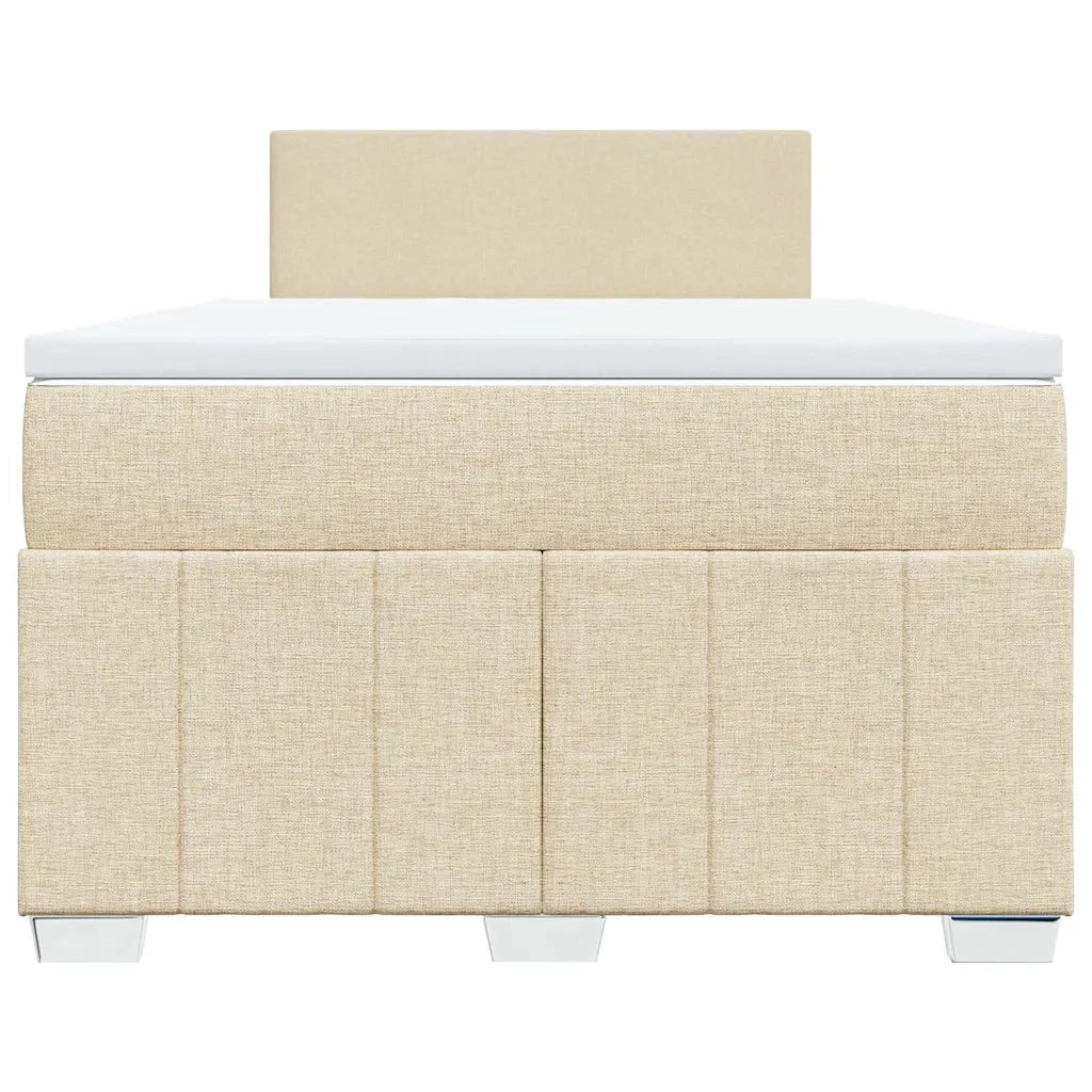 Giroletto a Molle con Materasso Crema 120x200 cm in Tessuto 3287033