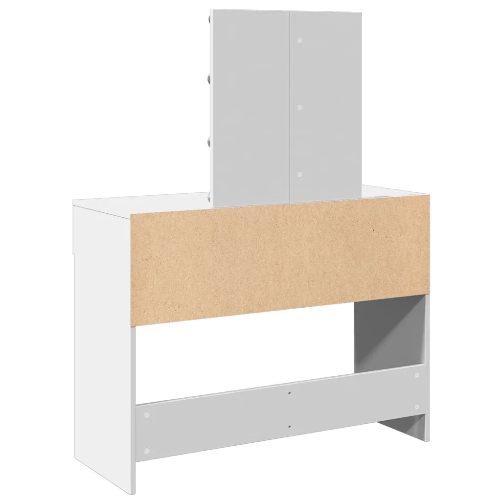 Toeletta | Tavolo da Trucco con LED Bianco 100x40x130 cm