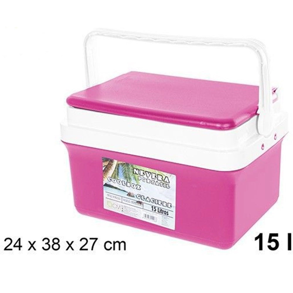 Trade Shop - Frigo Borsa Termica Frigorifero Portatile Con Coperchio Piatto Da 15 Lt Con Maniglia -
