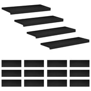 Tappeti per scale 16 pz 70 x 25 x 2 cm Nero 3446460