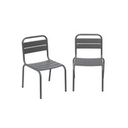 Set di 2 sedie in metallo per bambini, antracite