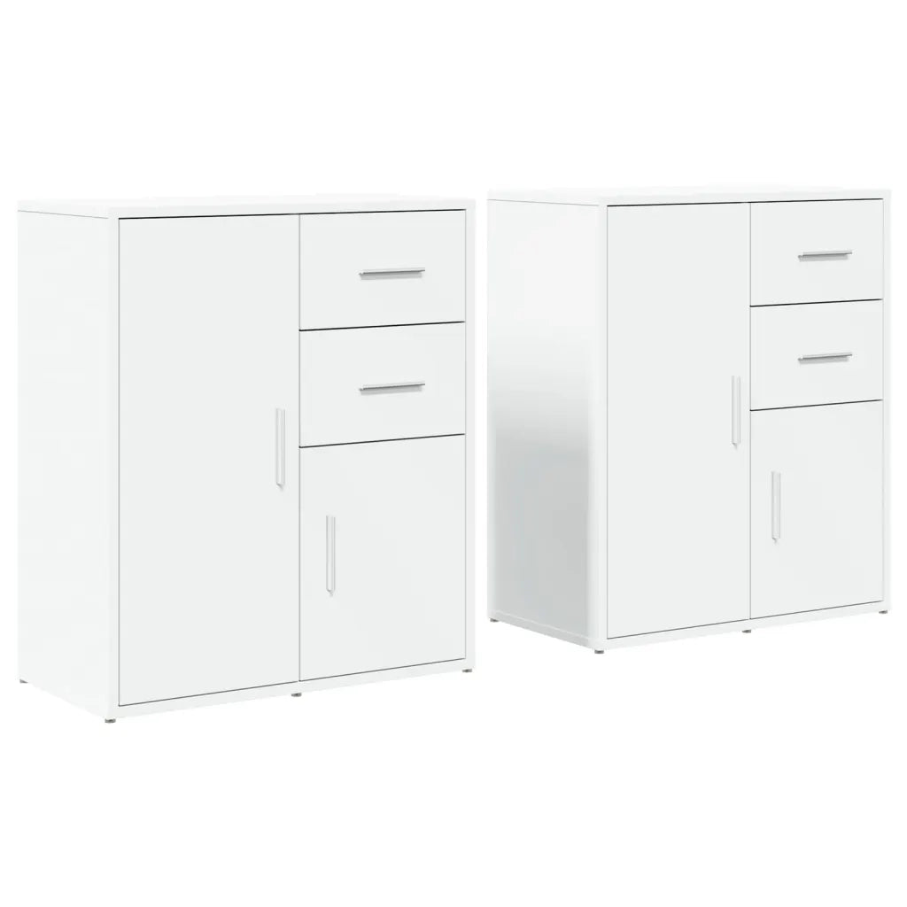 Credenze 2 pz Bianche 60x31x70 cm in Legno Multistrato 3276560