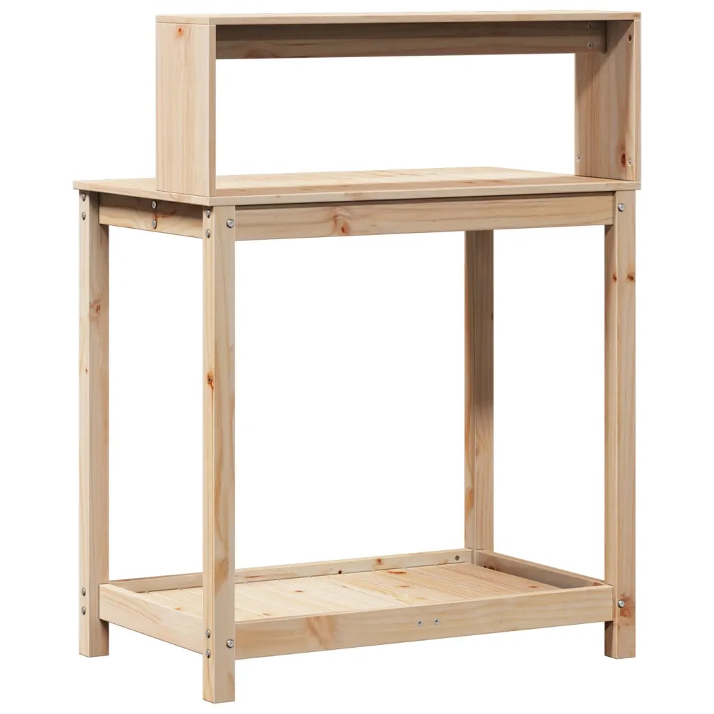 Tavolo Invaso con Ripiani 82,5x50x109,5 cm Legno Massello Pino CFW7684570