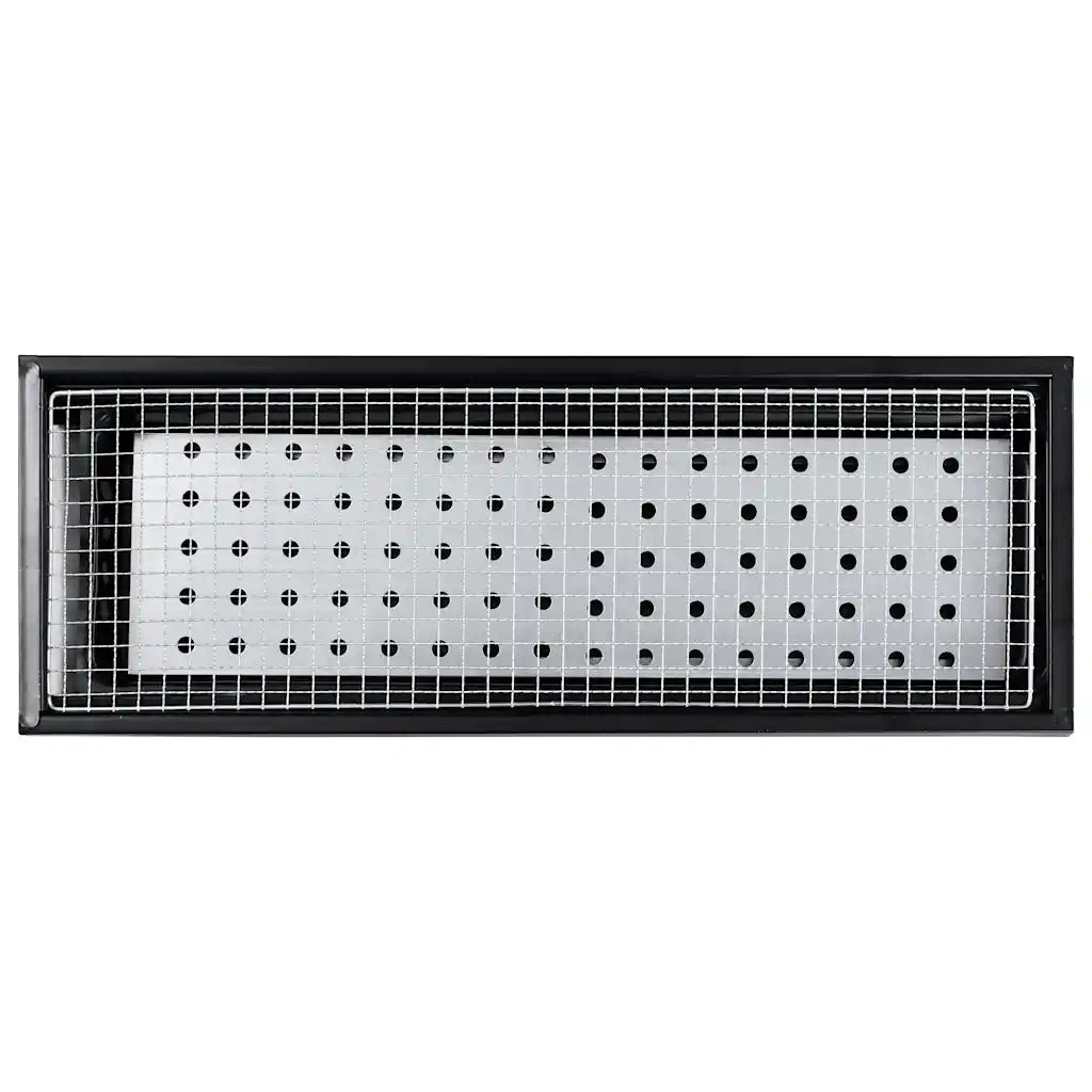Griglia Barbecue da Campeggio Portatile in Acciaio 60x22,5x33cm