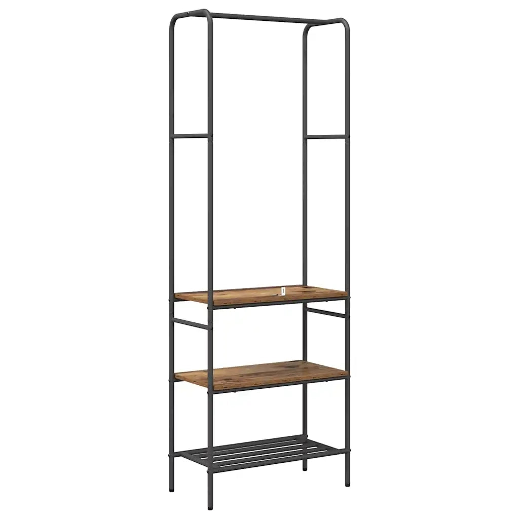 Stendibiancheria con lo scaffale Legno vecchio 60 x 30 x 171 cm 868461