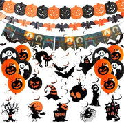 Decorazione di Halloween Premium - Veloce Slinger di Decorazioni, Grande Volo di Pipistrello, Pomponi, Drappi di Ragno, Accessori di Fotografia Horror, Palloncini - Festa di Halloween per Bambini