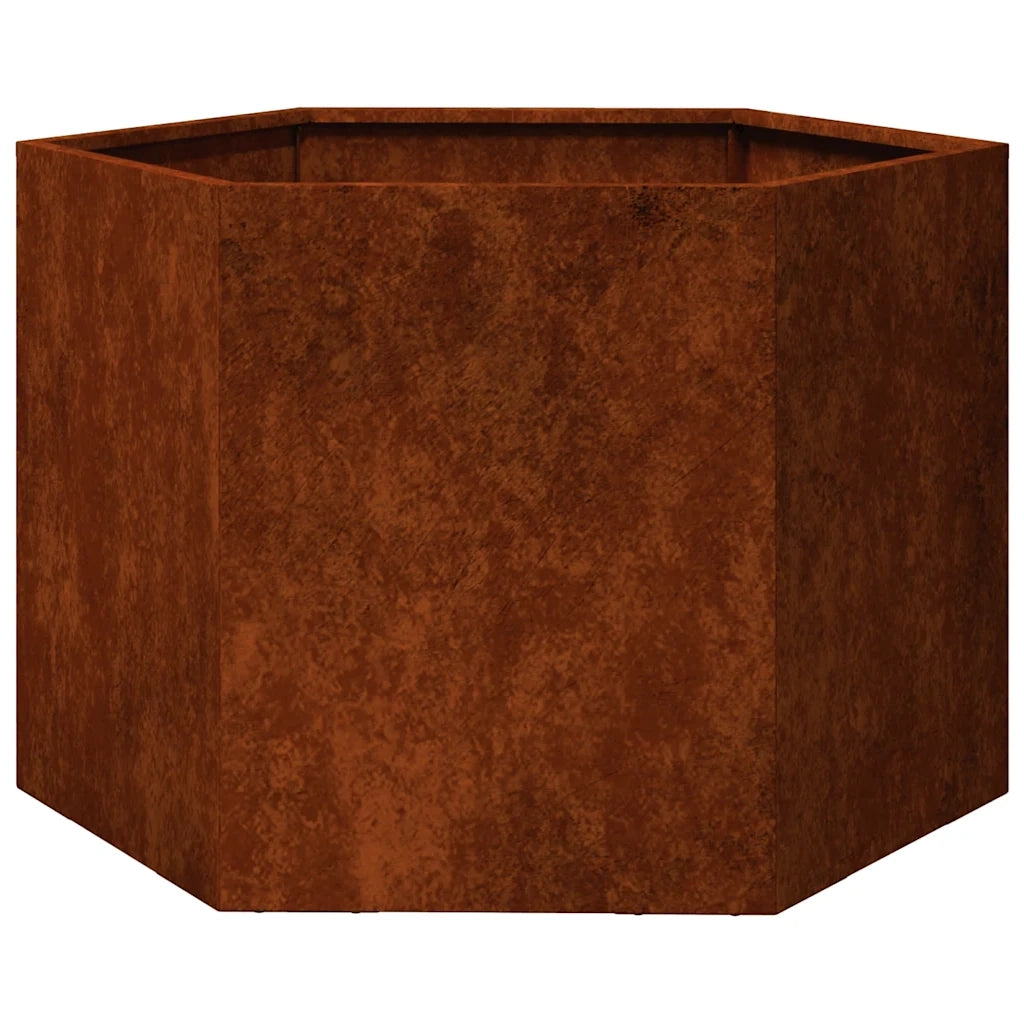 Fioriera Ruggine 60x60x45 cm Acciaio Corten 823675