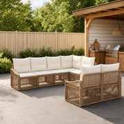 Set Divano da Giardino 7 pz 7-Numero di posti Beige polyrattan 3436065