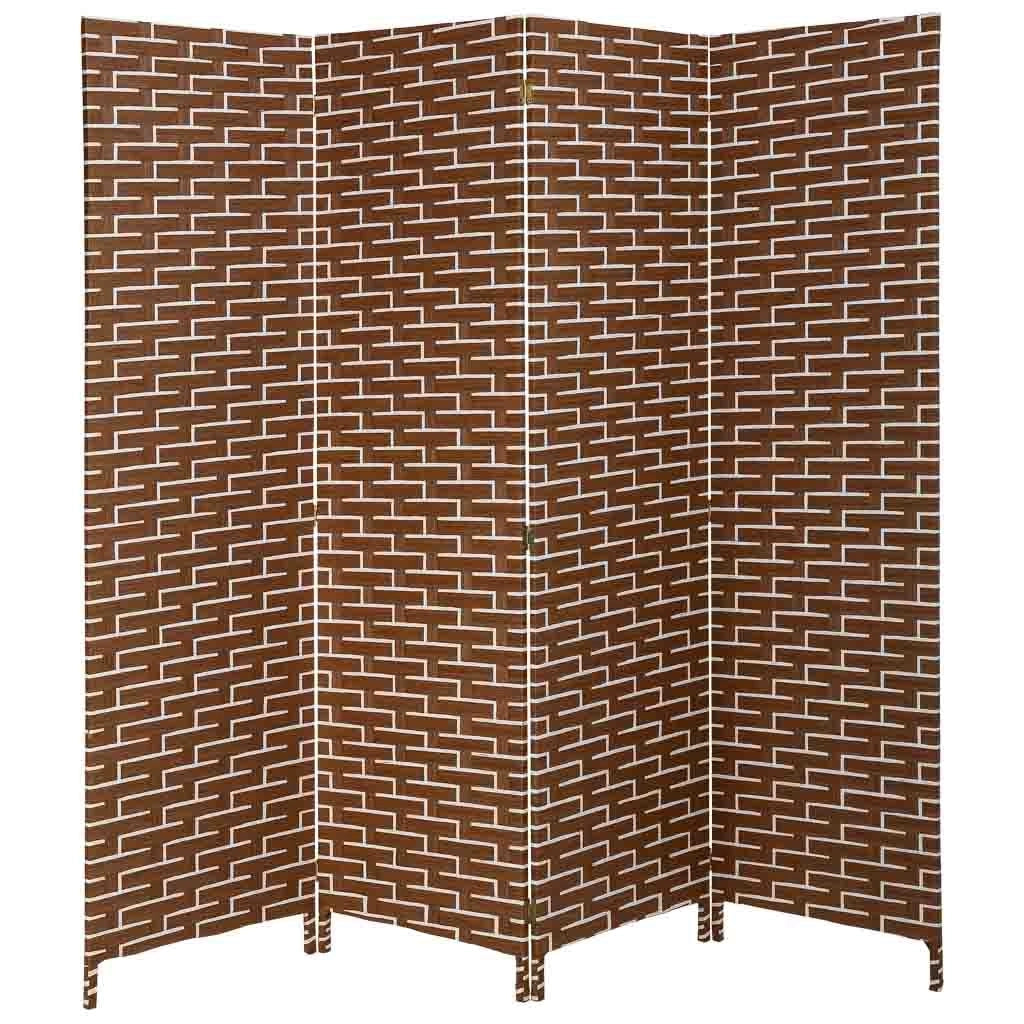 Biombo de papel trenzado 4 hojas 50(x4)x3x180h cm