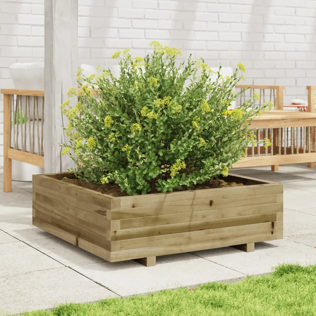 Fioriera da Giardino 80x80x26,5 cm in Legno di Pino Impregnato 847312
