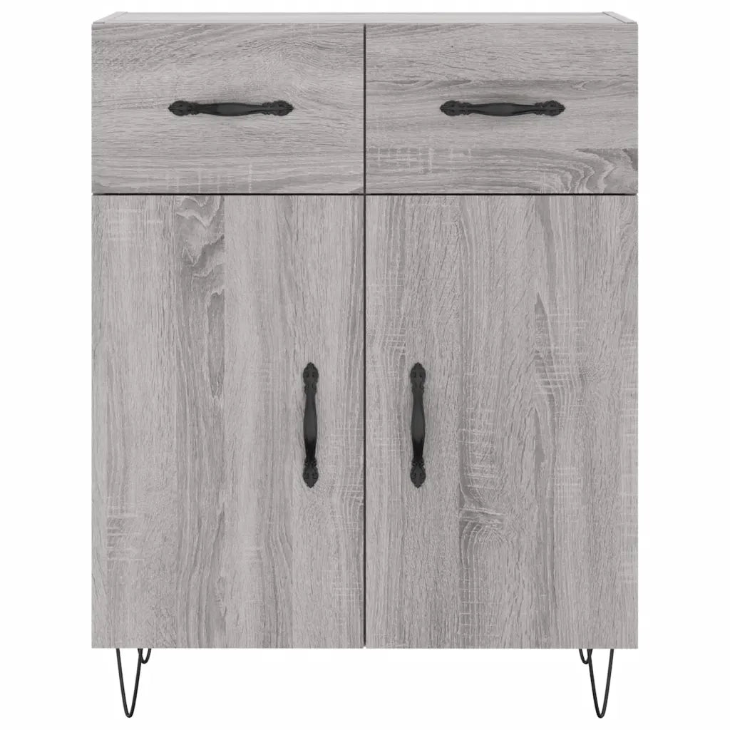 Credenza | Madia | Buffet da pranzo | Armadio da pranzo Grigio Sonoma 69,5x34x90 cm in Legno Multistrato