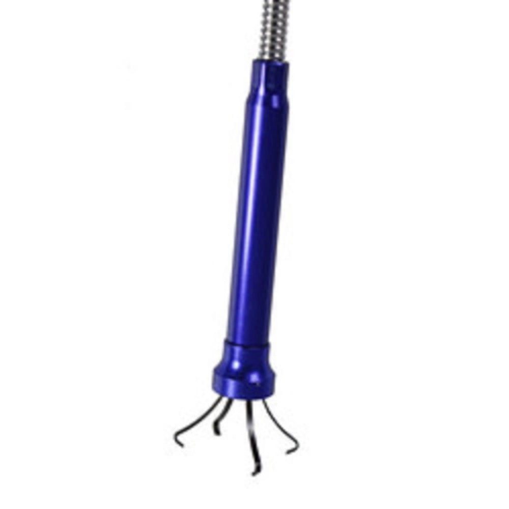 Trade Shop - Asta Magnetica Con Manico Flessibile Pinza Artiglio Prensile Retrattile Luce Led -