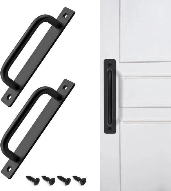 2 manici di chiusura in alluminio nero per armadi e porte della cucina