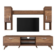 Porta TV in legno "Mezalun" - 180 x 35 x 48 cm - Marrone