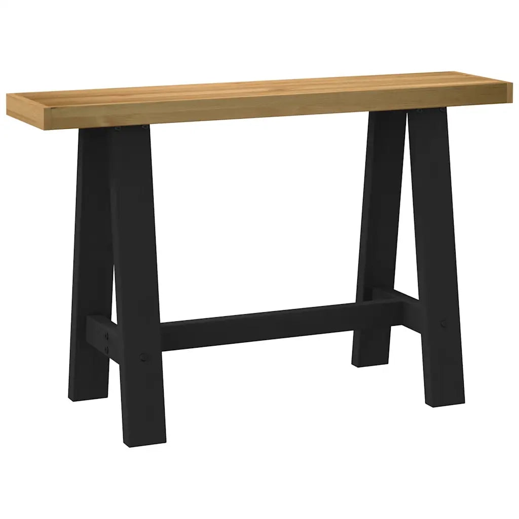 vidaXL Tavolo Consolle NOAIN Gambe Forma A 120x30x75 cm Legno Massello