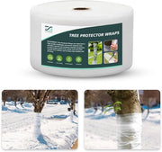 Impacco di protezione per alberi 4 pezzi, adesivo, non tessuto, per protezione contro le scottature solari, danni da animali e calore e umidità (8 cm x 15 m)