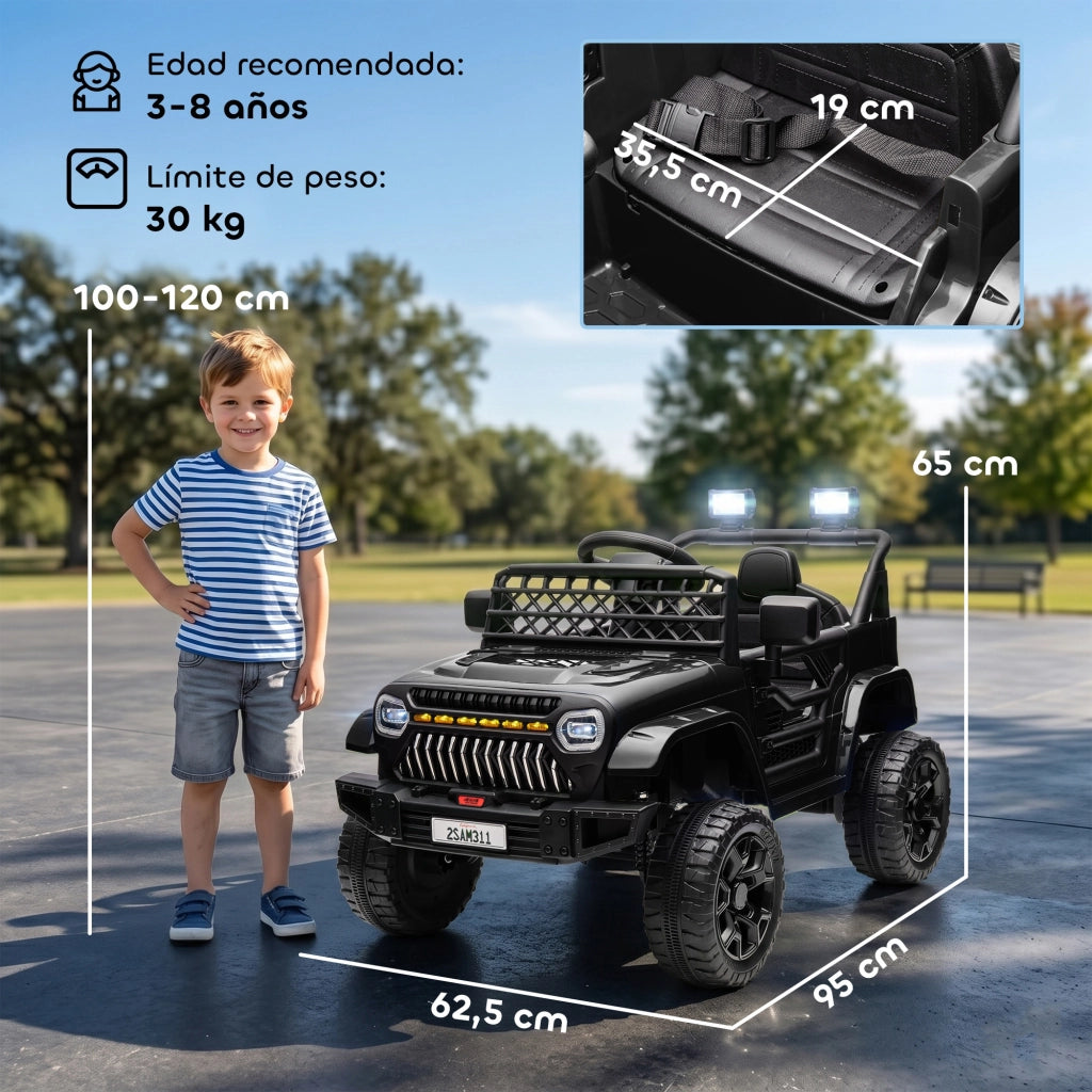 Auto Elettrica per Bambini con Telecomando ¨C zephmum ¨C Nero