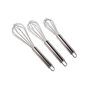 Trade Shop - Set 3 Fruste Da Cucina In Acciaio 20-25-30 Cm Frustino Frullatore Sbattitore -