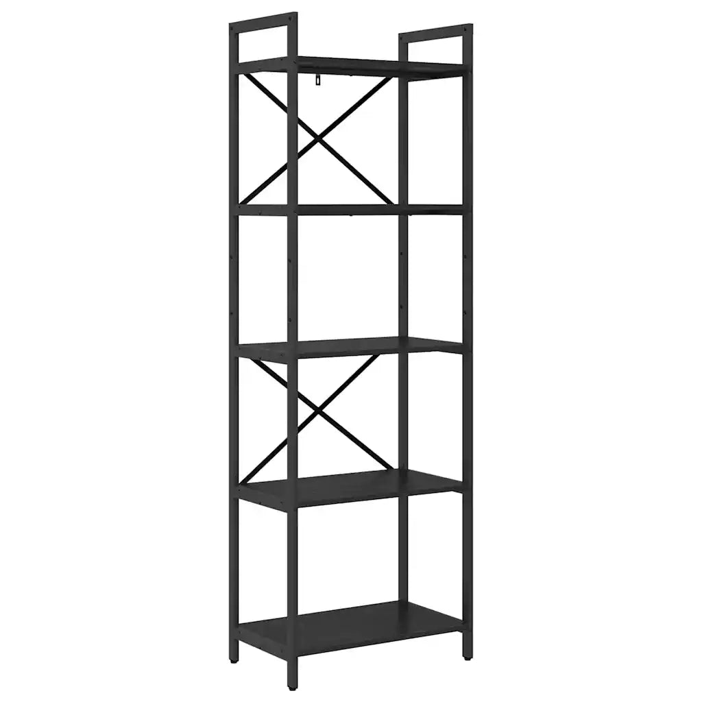 Libreria Rovere Nero 56 x 34 x 171 cm Legno multistrato