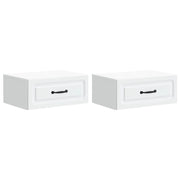 Mobiletto da notte a muro 2 pcs Bianco 49 x 34,5 x 20 cm 899296