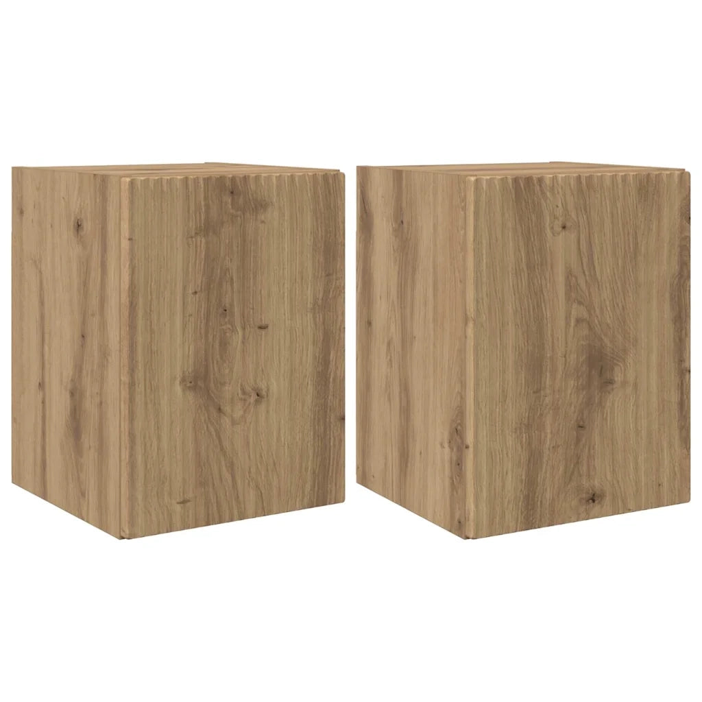 Mobile TV da parete 2 pcs Rovere Artigianale 30 x 31 x 40 cm 892268
