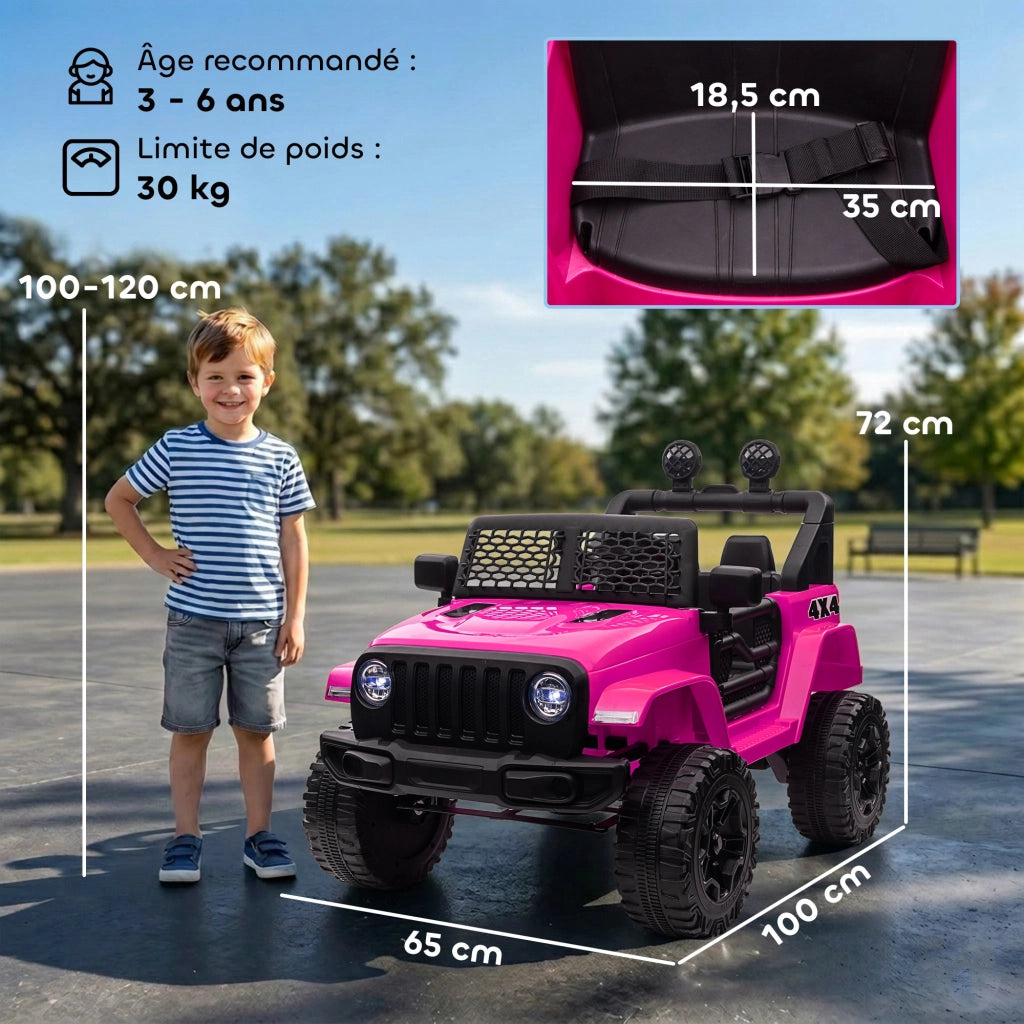 Macchina elettrica Bambini ¨C zephmum ¨C Rosa 100x65x72cm