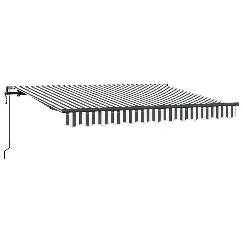 vidaXL Tenda Retrattile Antracite e Bianco 250 x 200 cm