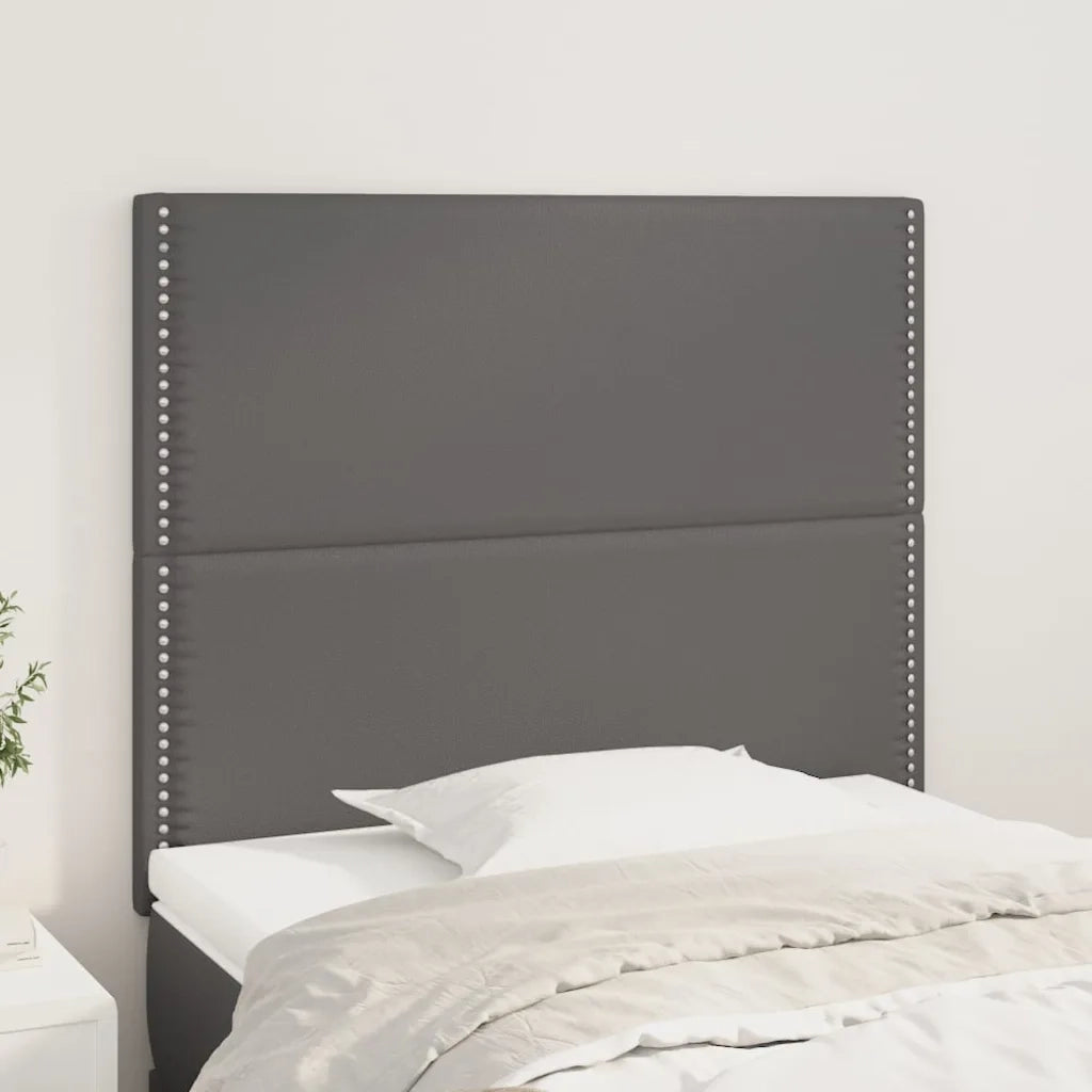 Testiera | Testata Grigio 100x5x118/128 cm in Similpelle