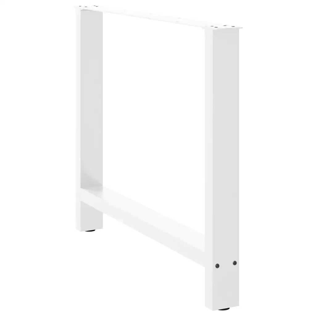 Gambe per tavolo da pranzo bianche 2 pz 90x(72-73) cm in acciaio 4013317