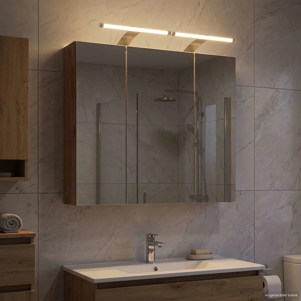 Mobiletto per specchio da bagno Rovere Artigianale