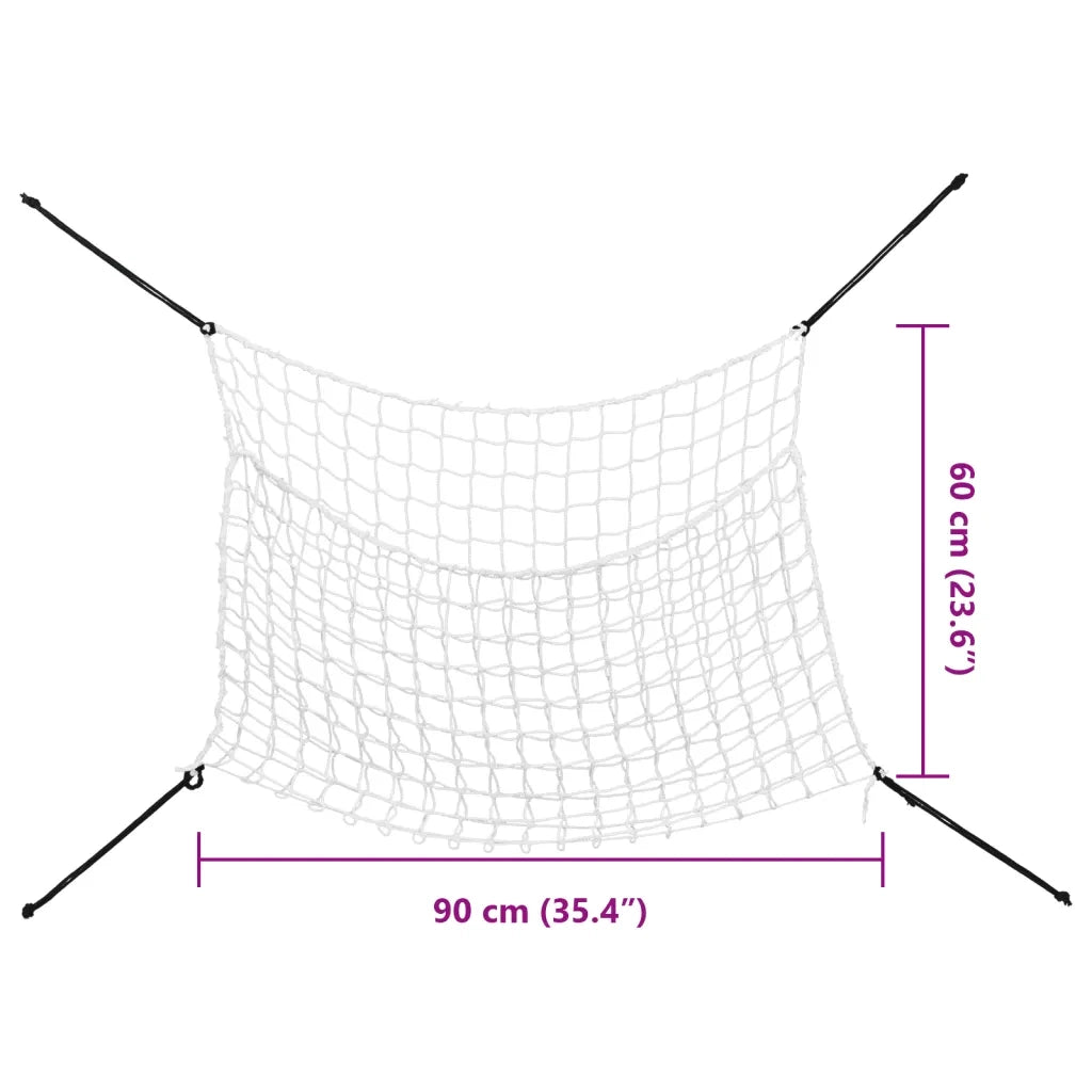 Reti da Fieno 2 pz Rettangolari Bianchi 90x60 cm in PP CFW6080640