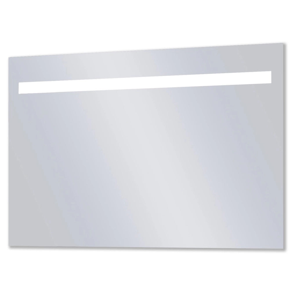 Specchio da bagno retroilluminato strip led geigor, misura 100x70