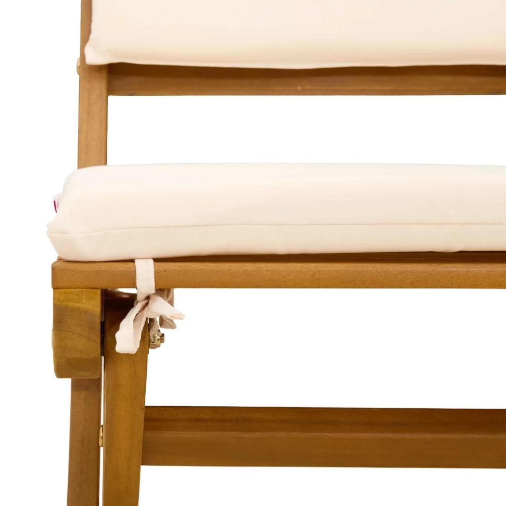 Sedie Bistro da Giardino 2 pcs Bianco Crema 38 x 46 x 85 cm