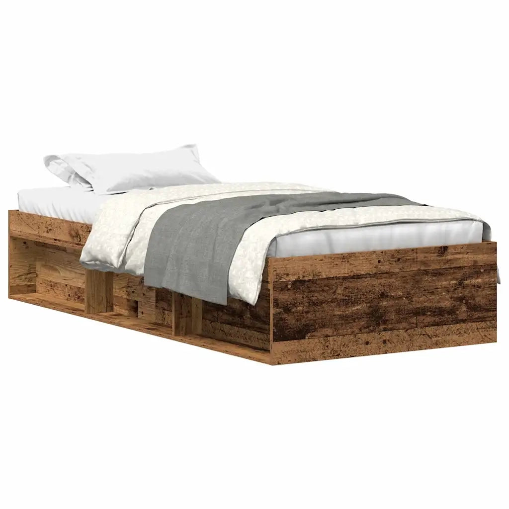 Giroletto senza Materasso-Struttura Letto Legno Antico 90x200cm in Truciolato 157941