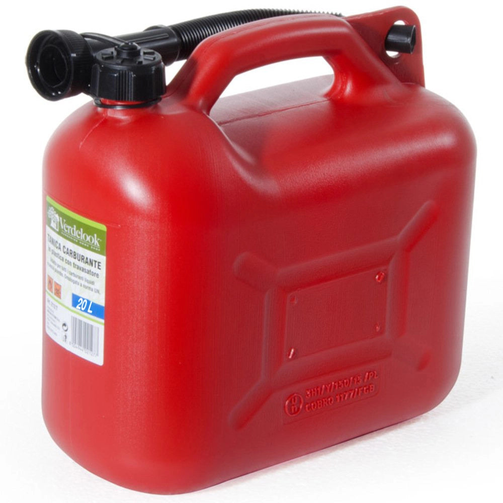 Tanica Benzina 20 Lt Plastica con Boccaglio Trasporto Carburanti Omologata UN