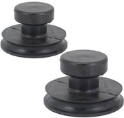 Accessori per mazzuola - 2 pezzi - Strumenti per mazzuola - Gomma - Maniglie per mazzuola in plastica nera - Duraturo - Dimensioni: 40 mm, 60 mm - Kit di accessori per mazzuola