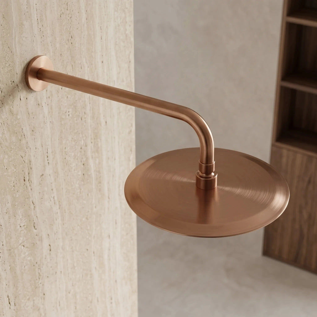 Soffione Doccia Rotondo Rea Js-p014brg 25cm Brush Copper