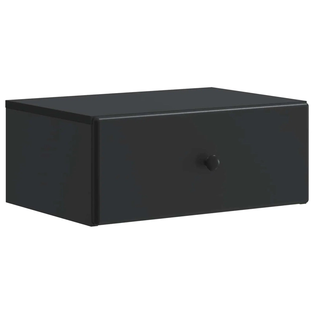 Mobiletto da notte a muro con cassetto Nero 49 x 34,5 x 20 cm 899127