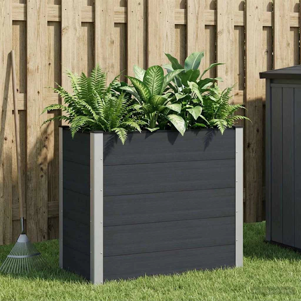 Letto rialzato da giardino Nero 100 x 50 x 91 cm 42038977