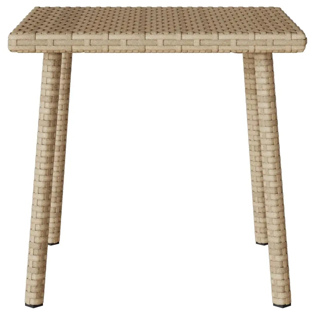 Tavolino da Giardino | Tavolino da esterno Rettangolare Beige 40x40x37 cm Polyrattan