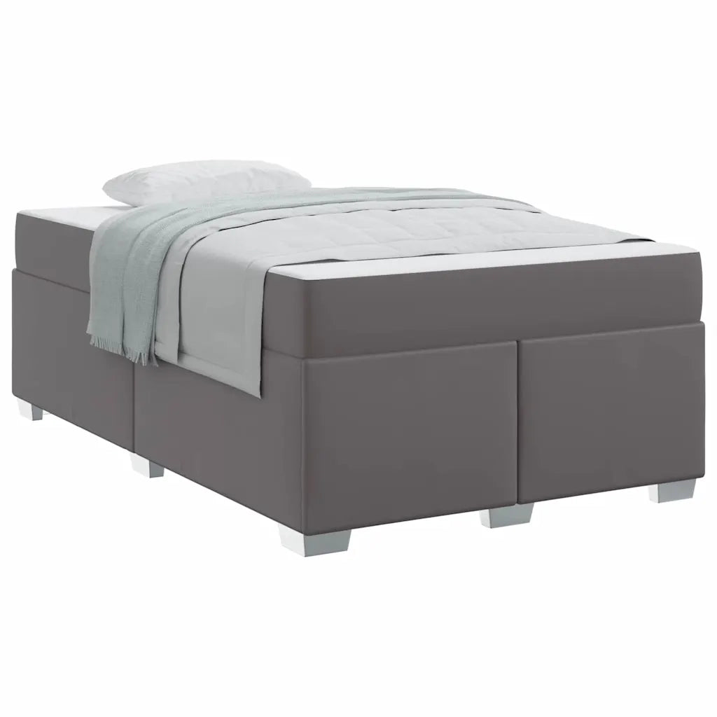 vidaXL Struttura del letto Grigio 120 x 190 cm Pelle sintetica