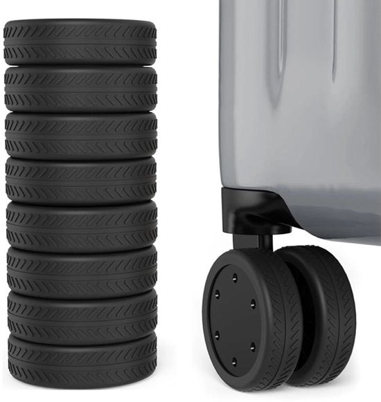 Set di 8 coprimozzi in silicone - Antiscivolo - Impermeabile - Assorbente shock - Coprimozzi per bagaglio di alta qualità