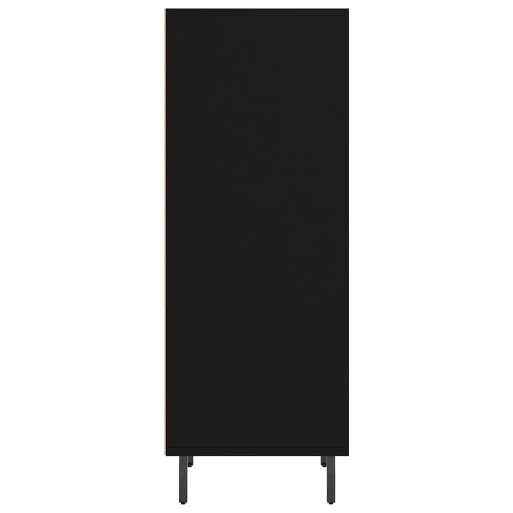 Buffet credenza cassettiera mobiletto mobile contenitore organizer per cucina soggiorno salotto 34,5 x 32,5 x 90 cm legno ingegnerizzato nero 02_0035866