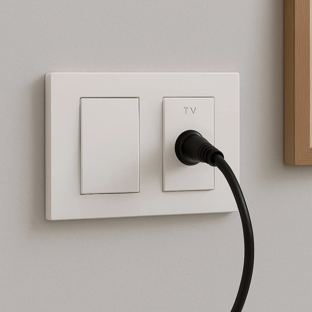 Bticino living now cover per presa tv e falso polo 1 modulo *** colore bianco, confezione 1